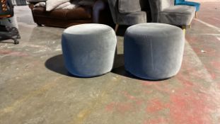 Grey Pouffe x2