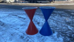 Blue And Red Grill Pit