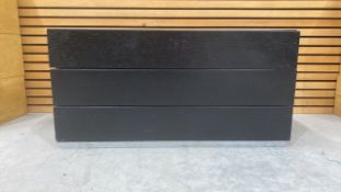Black Wooden Cabinet With 2 Drawers