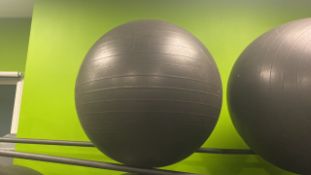 Set Of Three Black Exercise Balls
