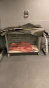 Gym cage on wheels with matts