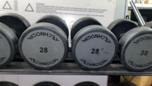 Technogym 28kg Dumbbell X2