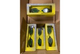 Green Performance Swim Goggles X1