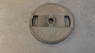 Set Of Two Technogym 20Kg Weight Plates