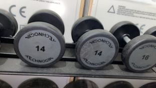 Technogym 14kg Dumbbell X2