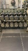 Dumbbells including shelf