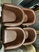 Pleather Bucket Armchair X4