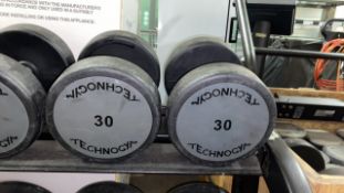 Technogym 30kg Dumbbell X2