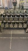Dumbbells including shelf