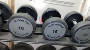 Technogym 16kg Dumbbell X2