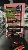 Hook stands and various Bulgarian bags, sandbags and sandbells
