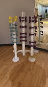 Reebok studio dumbbell stand with various weights