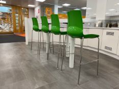 High Table with X4 Connection Stools