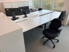 Bank of 4 Office Tables