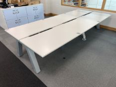 Bank of 6 Office Tables