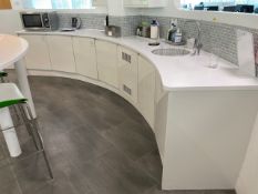 Curved Kitchen Unit with In-Built Applicances