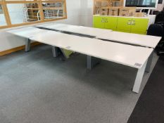 Bank of 6 Office Tables