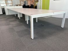 Bank of 8 Office Tables