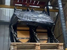 Pallet Of Black Metal Chairs