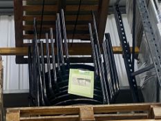 Pallet Of Black Metal Tables