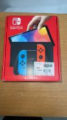 NINTENDO SWITCH CONSOLE OLED NEON BLUE R