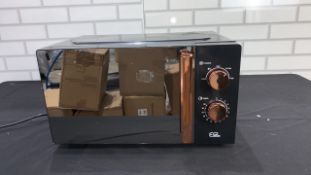 EGL VOGUE MIRRORED MICROWAVE-BLK & COPPR