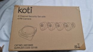 KOTI 4CHANNEL SECURITY SET WITH 4 PIR CA