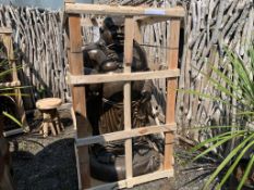 Praying Buddha Statue In Bronze Finish
