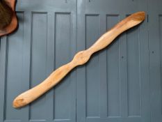 Solid Teak Highly Polished Aeroplane Propeller
