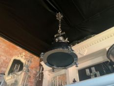 Industrial Style Nickel Hanging Light On Chain