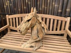 Huge Driftwood Horses head