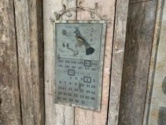Metal Ornate Decorative Wall Calendar
