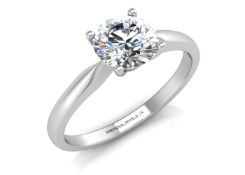 18ct White Gold Single Stone Diamond Engagement Ring 0.55 Carats
