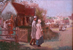 John Lochhead (Scottish) oil painting 