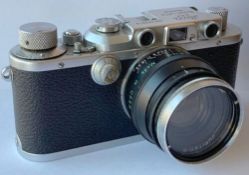 Leica IIIa Rangefinder Camera With Jupiter 8 Lens And Case For Restoration