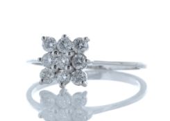 18ct White Gold Fancy Cluster Diamond Ring 0.45 Carats