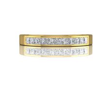 9ct Channel Set Semi Eternity Diamond Ring 0.50 Carats