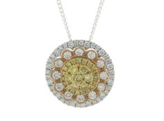 18ct Rose Gold Illusion Set Diamond Pendant 0.31 Carats