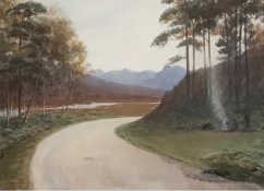 Alexander Fraser Jnr signed watercolour 