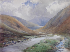 Thomas Swift Hutton 1860-1935 Exhibited RA, RSA Watercolour “Highland Glen”