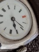 Rolex Trench Watch, silver cushion shaped - marked 925.