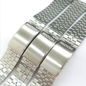 Three original adjustable Ricoh watcstraps with foldover clasps