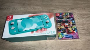 NINTENDO SWITCH LITE TURQ + SWITCH MARIO