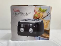 EGL RETRO 4 SLICE TOASTER - BLACK