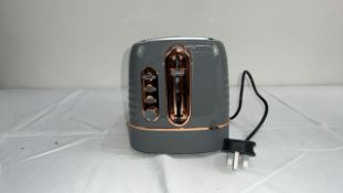 STUDIO RIDGED 2 SLICE TOASTER-GREY & RG
