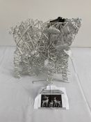 SET OF 3 SILVER LED REINDEER