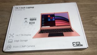 EGL 14.1 INCH WINDOWS 10 LAPTOP ROSE GLD