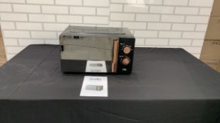 EGL VOGUE MIRRORED MICROWAVE-BLK & COPPR