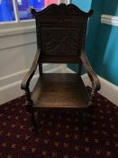 Antique Carved Throne