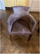Brown Bucket Chairs with Square Table